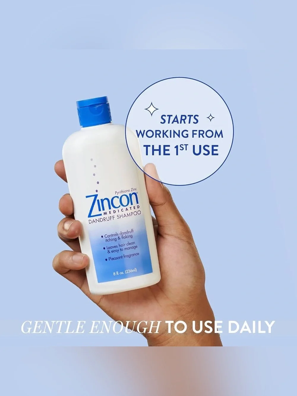 Zincon Medicated Dandruff Shampoo - 8 fl oz